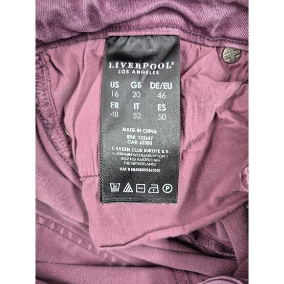 Liverpool Los Angeles Skinny Jeans Jeggings Mauve Purple Sz 16 - Picture 5 of 7